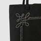 rhinestone frame tote bag Black【Delivery in February 2026】