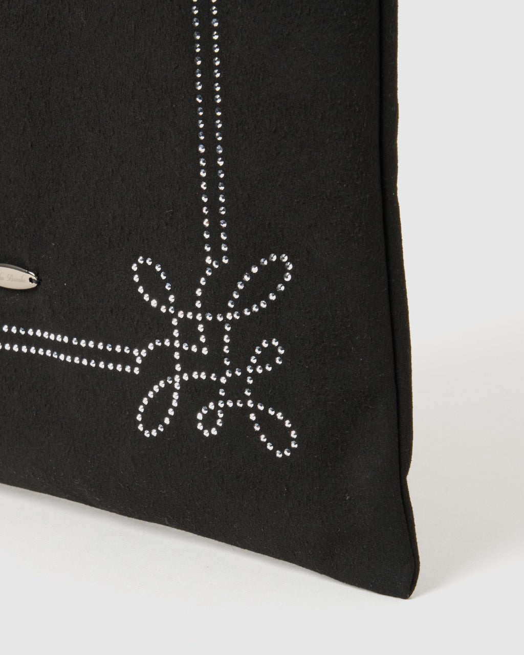 rhinestone frame tote bag Black【Delivery in February 2026】