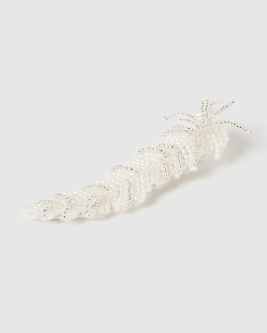 grand feather beads brooch clip【Delivery in February 2026】