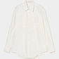 ribbon tulle embroidery shirt Off white【Delivery in January 2026】