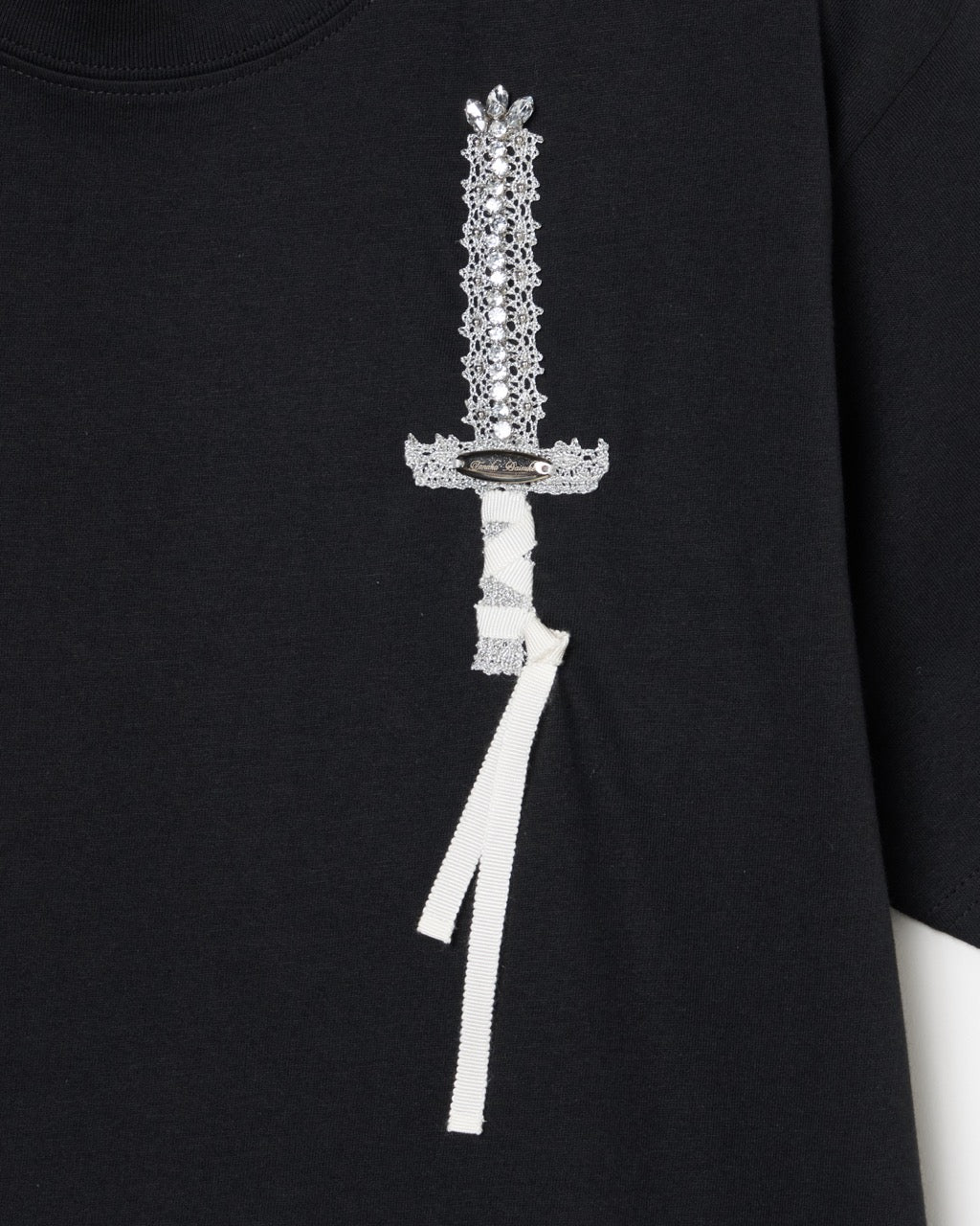 lace knight embroidery T-shirt【Delivery in March 2026】