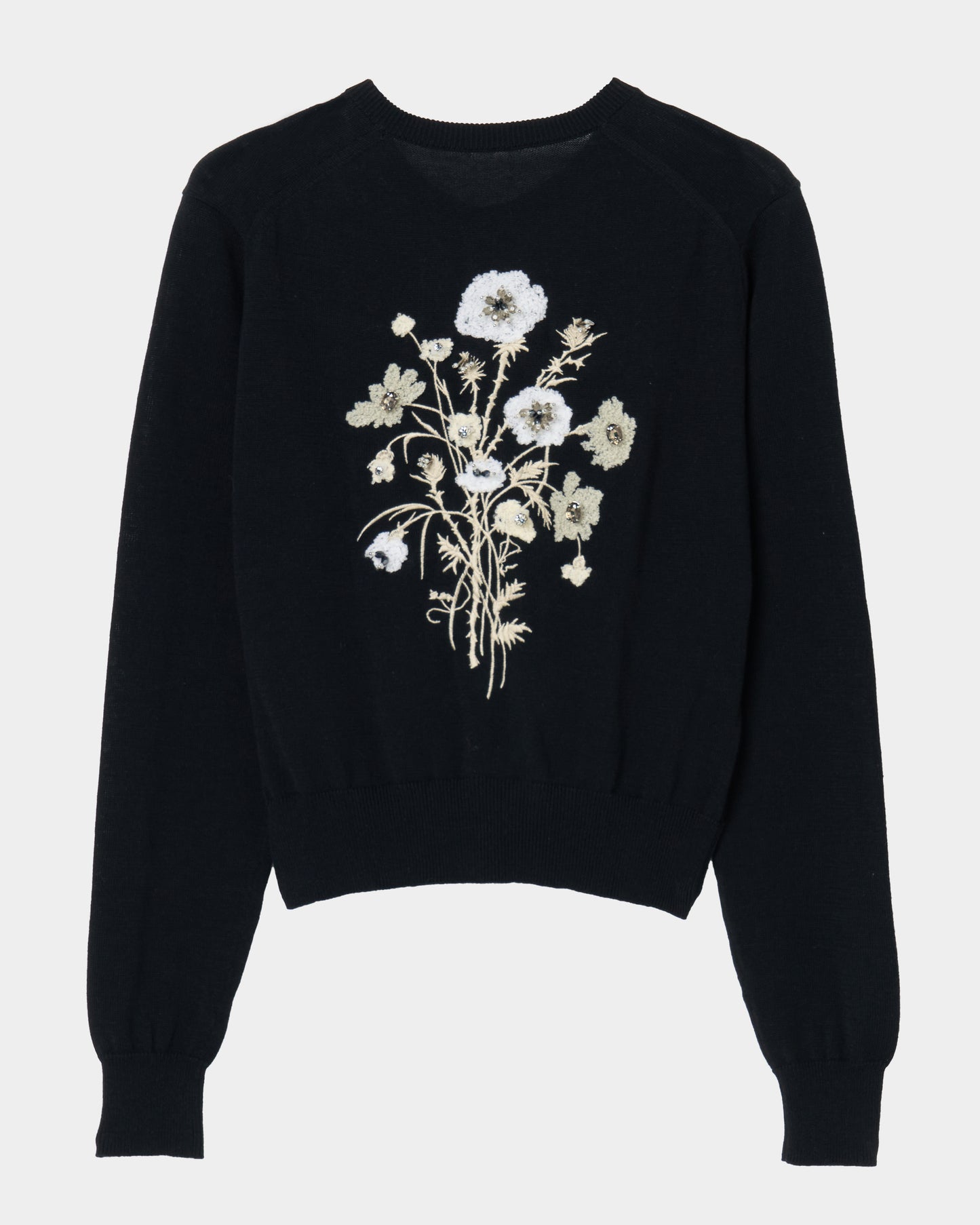 wild bloom beads embroidery cardigan Black【Delivery in February 2026】