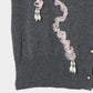 Ribbon tulle pearl embroidery cardigan Heather gray【Delivery in February 2026】
