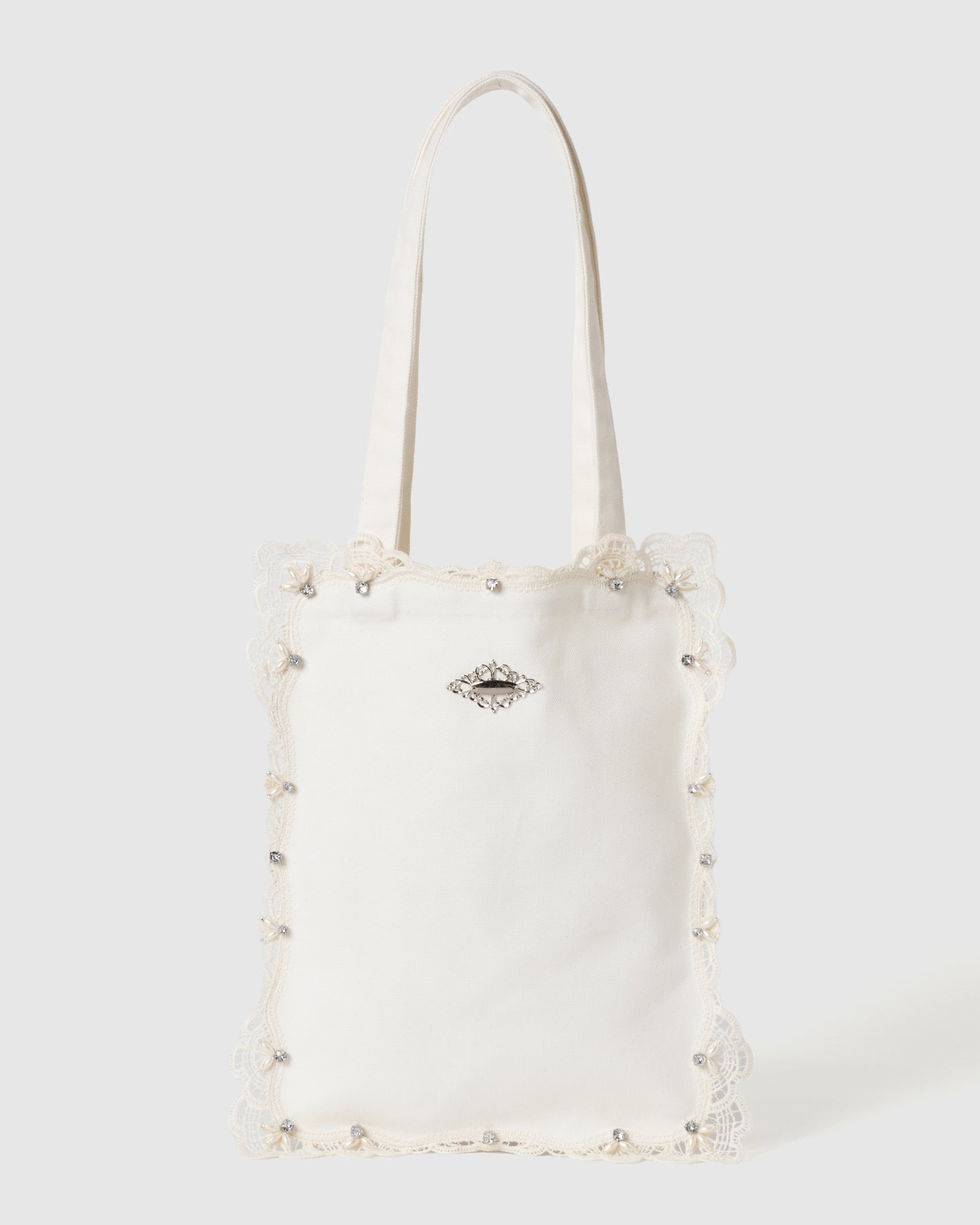 doily lace square tote bag【Delivery in March 2026】