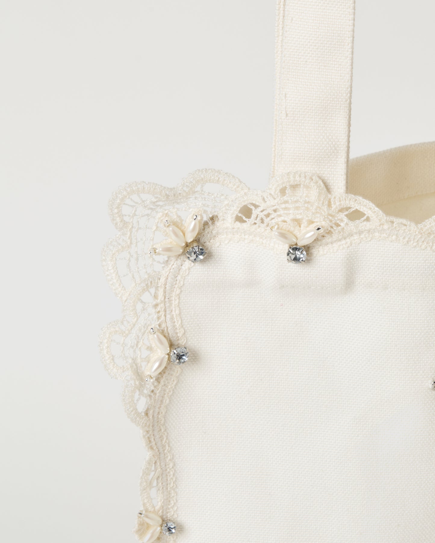 doily lace square tote bag【Delivery in March 2026】