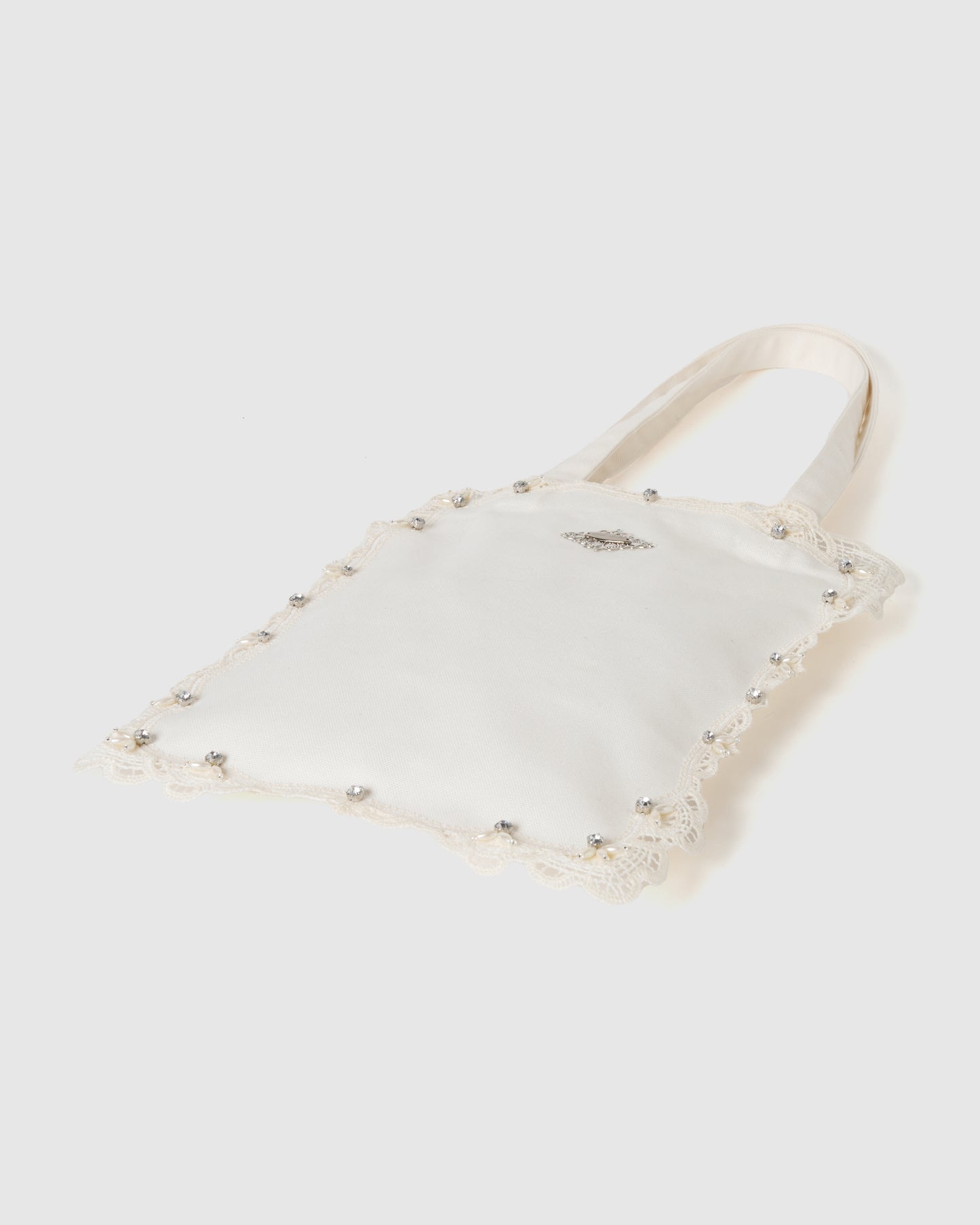 doily lace square tote bag【Delivery in March 2026】