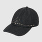silver metal tiara cap Black【stock】