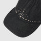 silver metal tiara cap Black【stock】