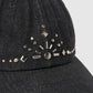 silver metal tiara cap Black【stock】