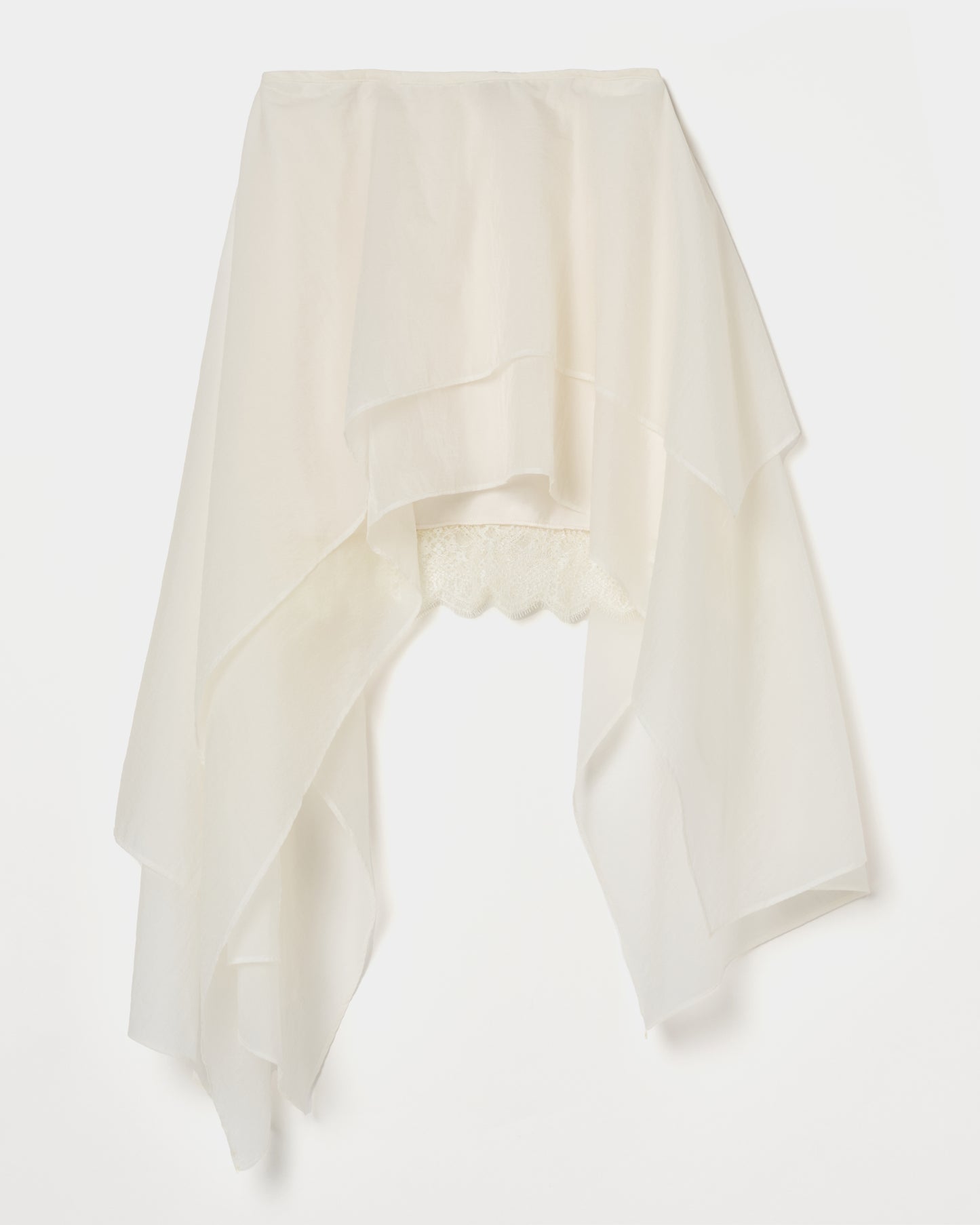 asymmetry hem layered skirt Ivory【Delivery in February 2026】