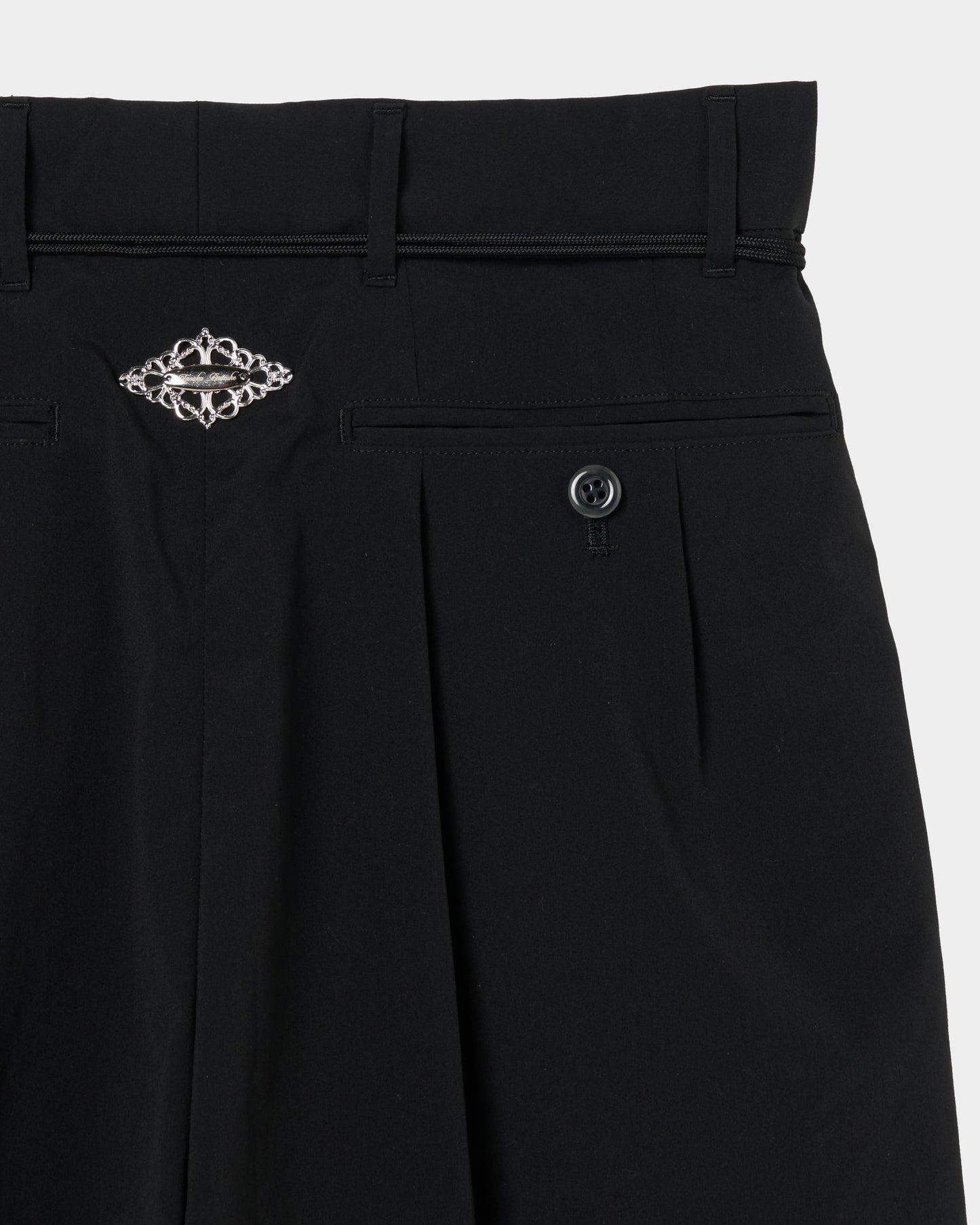 taslan tuck pants Black【Delivery in February 2026】