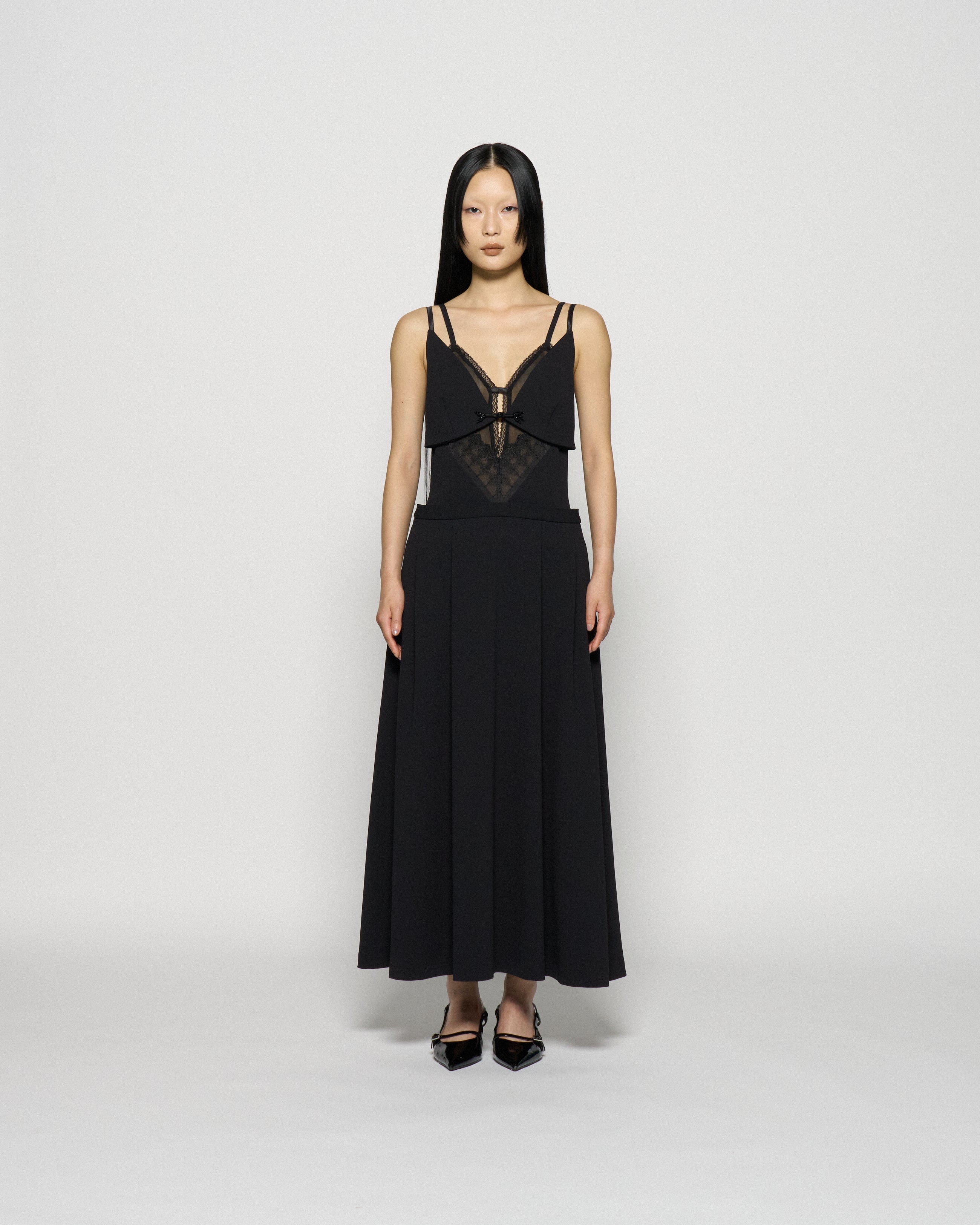 layered bra jersey cami one-piece Black【stock】 – tanakadaisuke