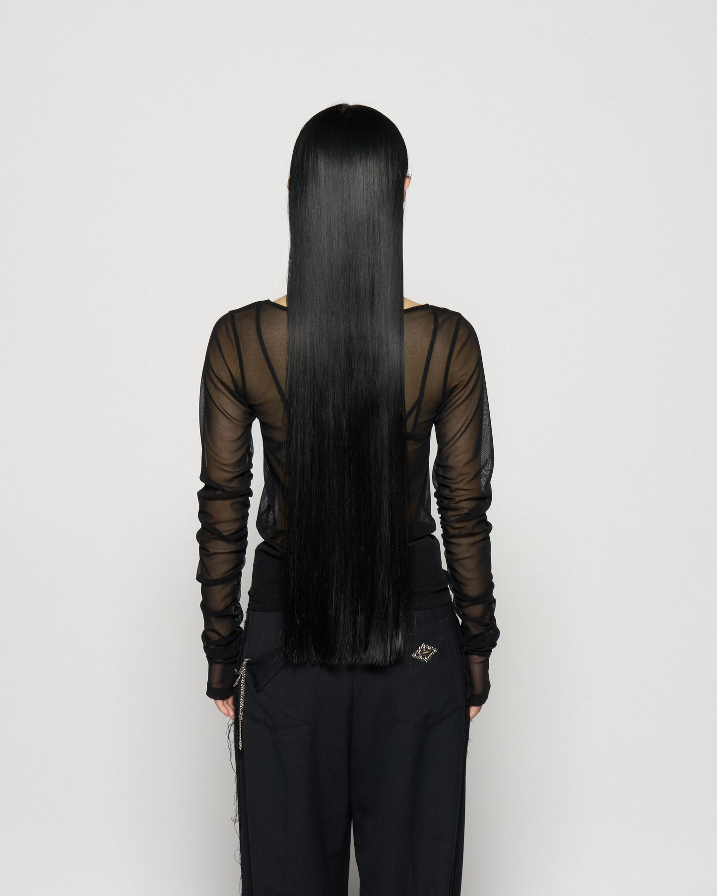 feather beads embroidery gather sleeve tops Black【Delivery in March 2026】