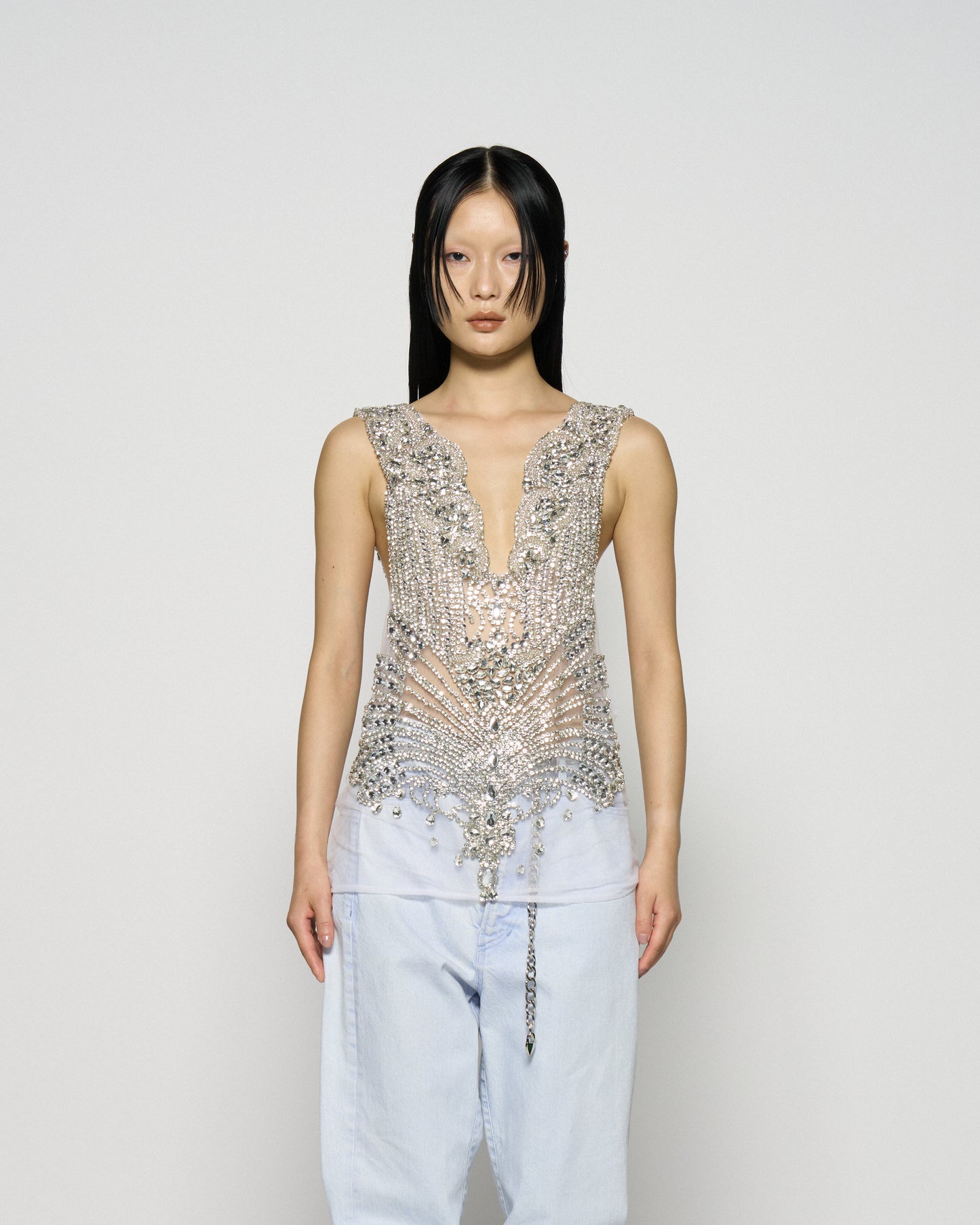 bijou harness tulle tops【Delivery in March 2026】