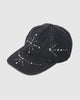 silver metal cross cap Black【stock】