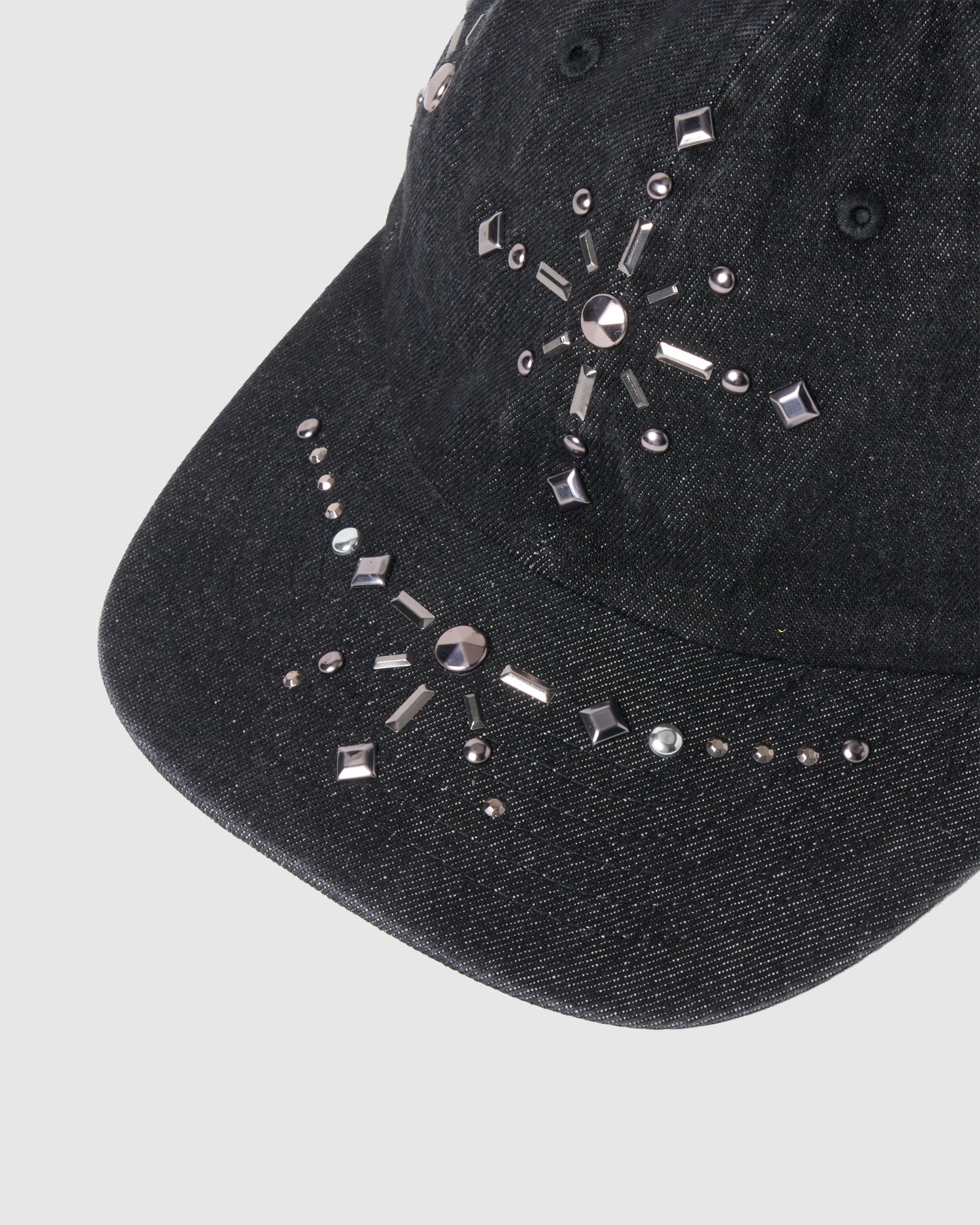silver metal cross cap Black【stock】