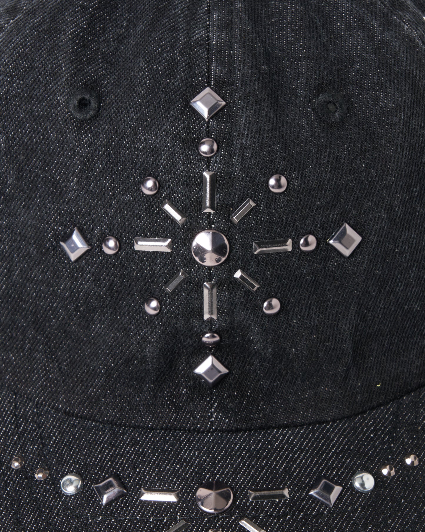 silver metal cross cap Black【stock】