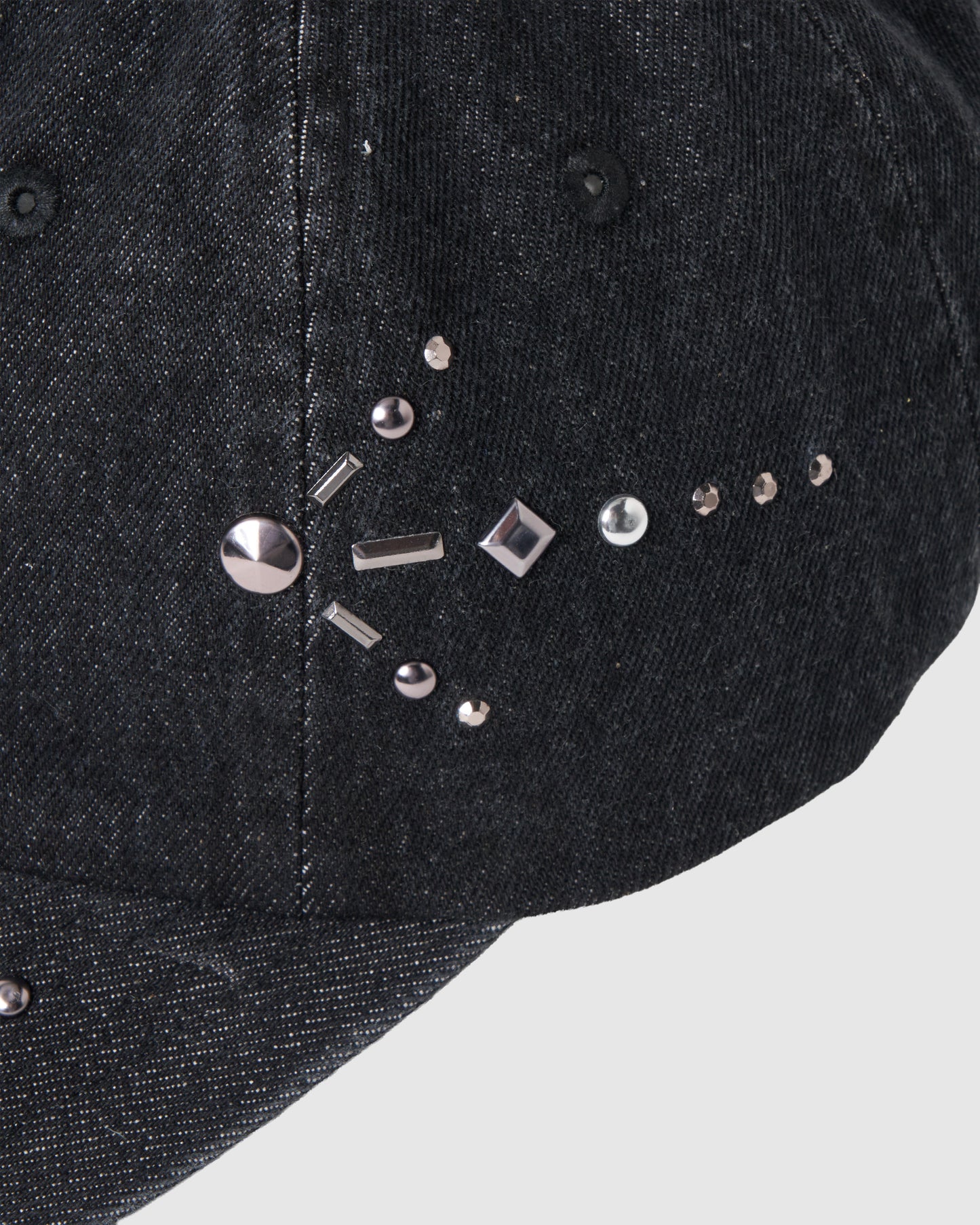 silver metal cross cap Black【stock】