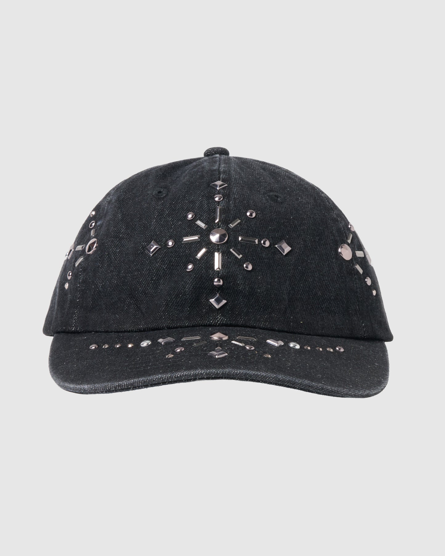 silver metal cross cap Black【stock】