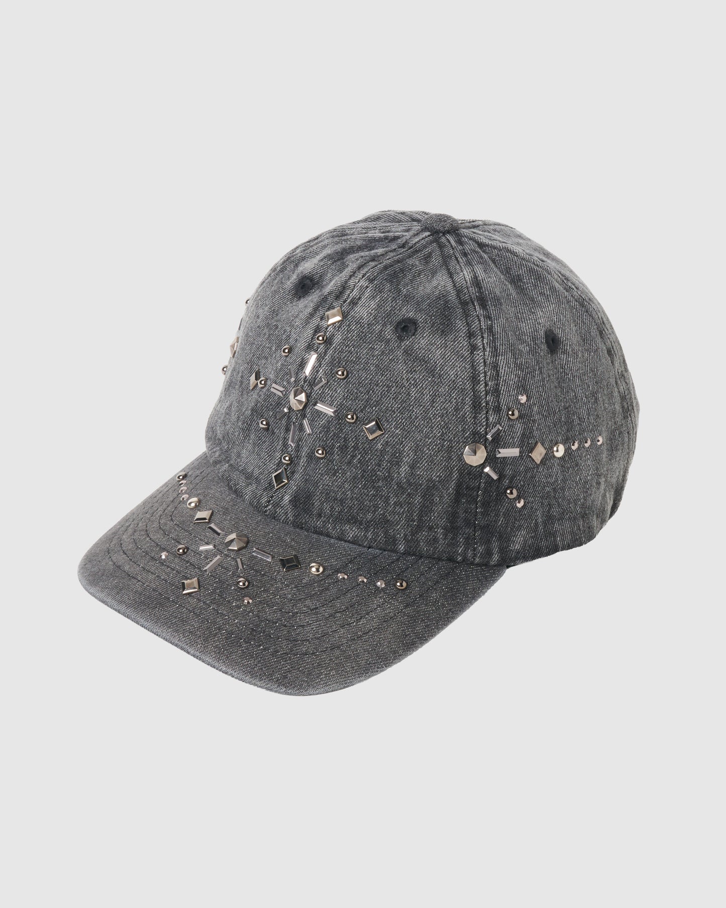 silver metal cross cap Gray【stock】