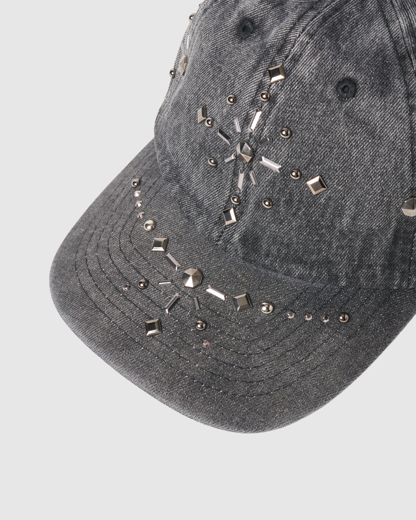 silver metal cross cap Gray【stock】