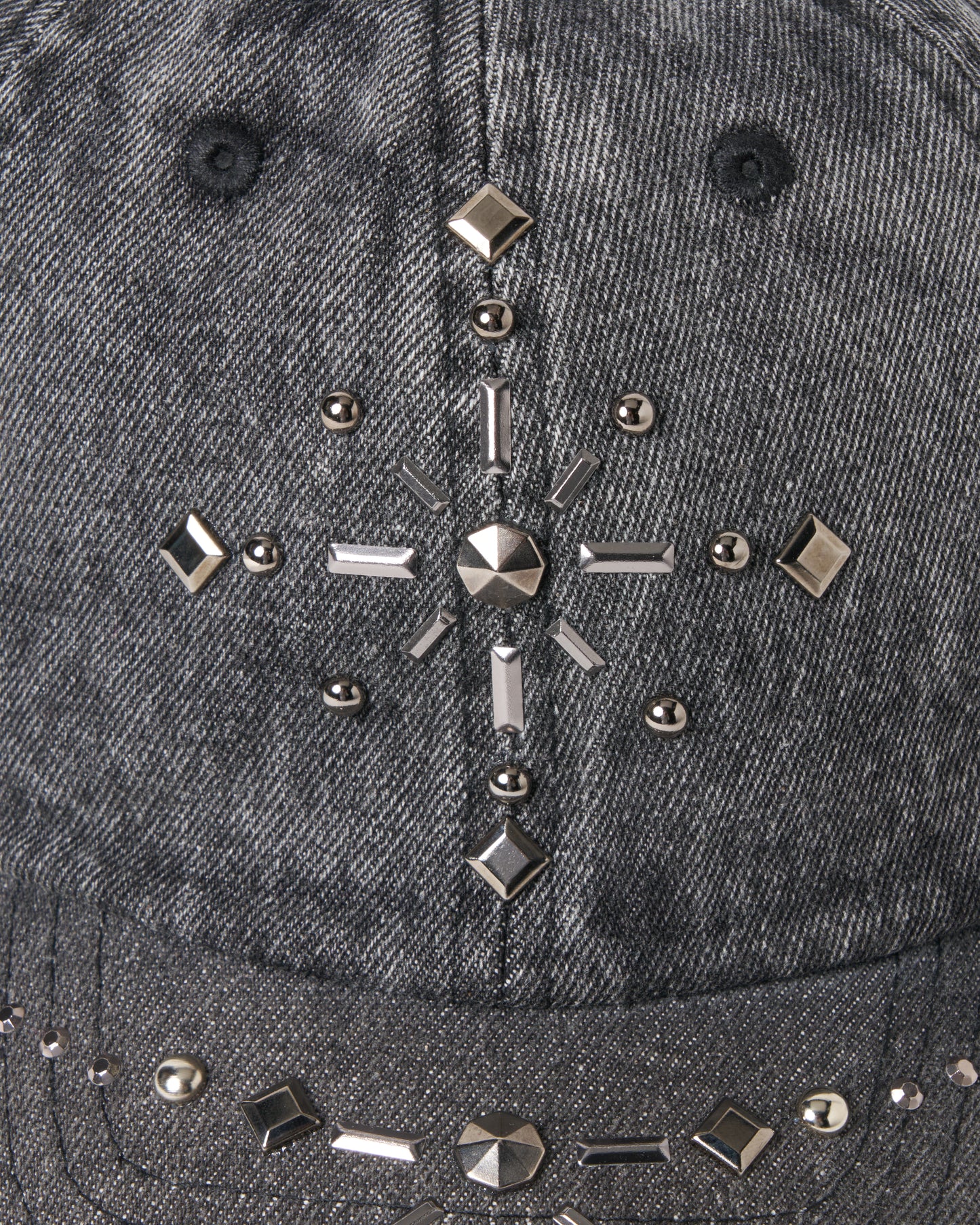 silver metal cross cap Gray【stock】