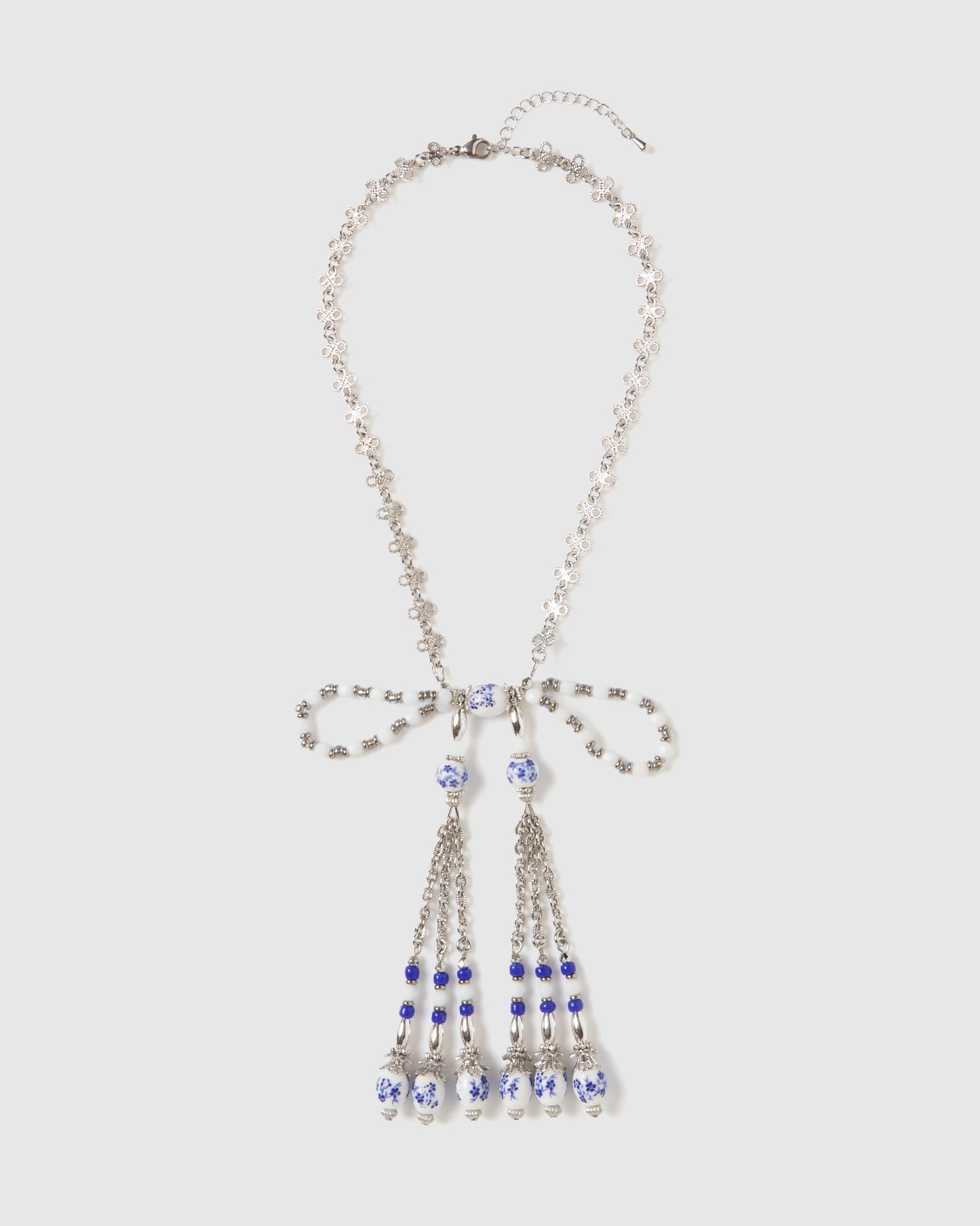 PARCO先行 | blue and white porcelain ribbon chain necklace 【Delivery in March 2026】