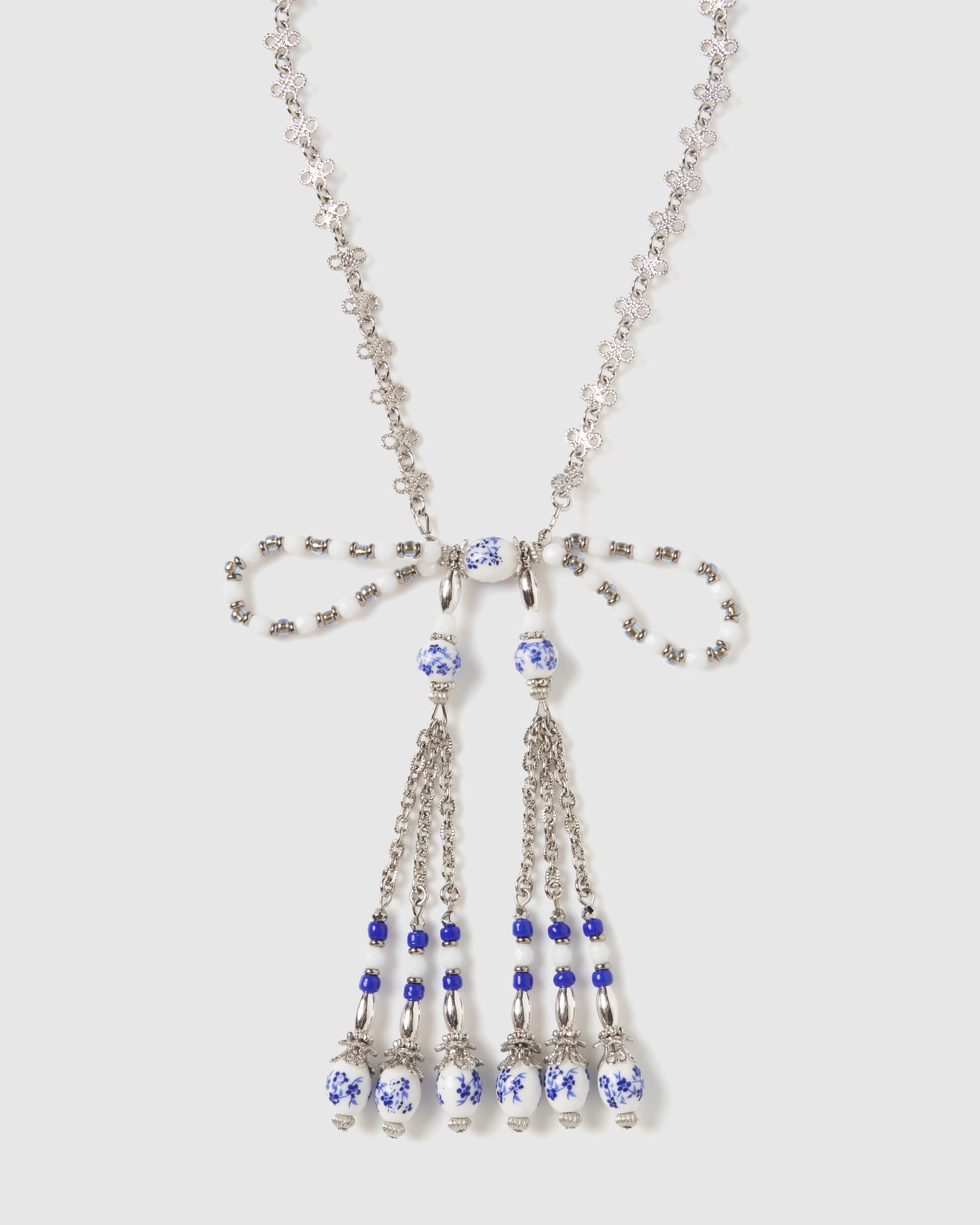 PARCO先行 | blue and white porcelain ribbon chain necklace 【Delivery in March 2026】