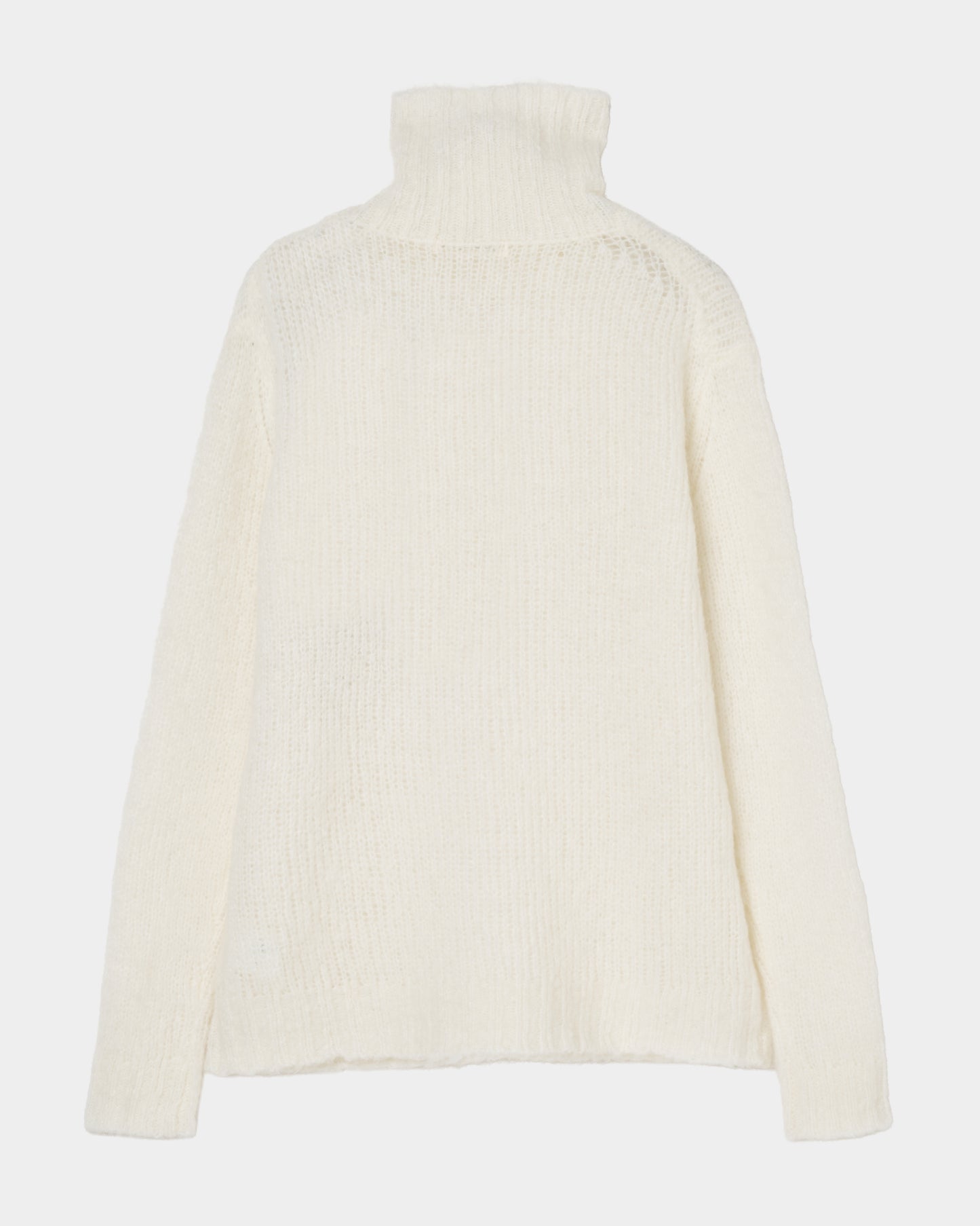 PARCO先行 | lazy ribbon mohair knit  White×Black【Delivery in March 2026】