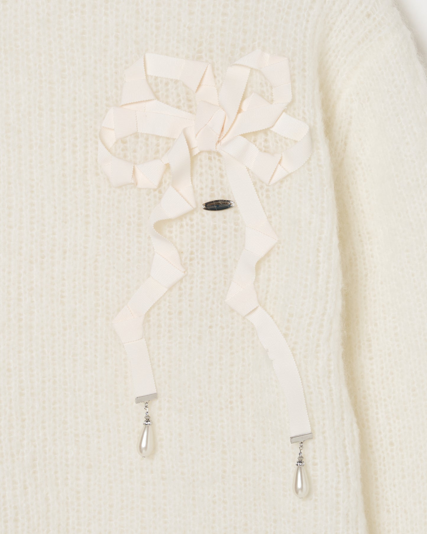 PARCO先行 | ribbon mohair knit  White×White【Delivery in March 2026】