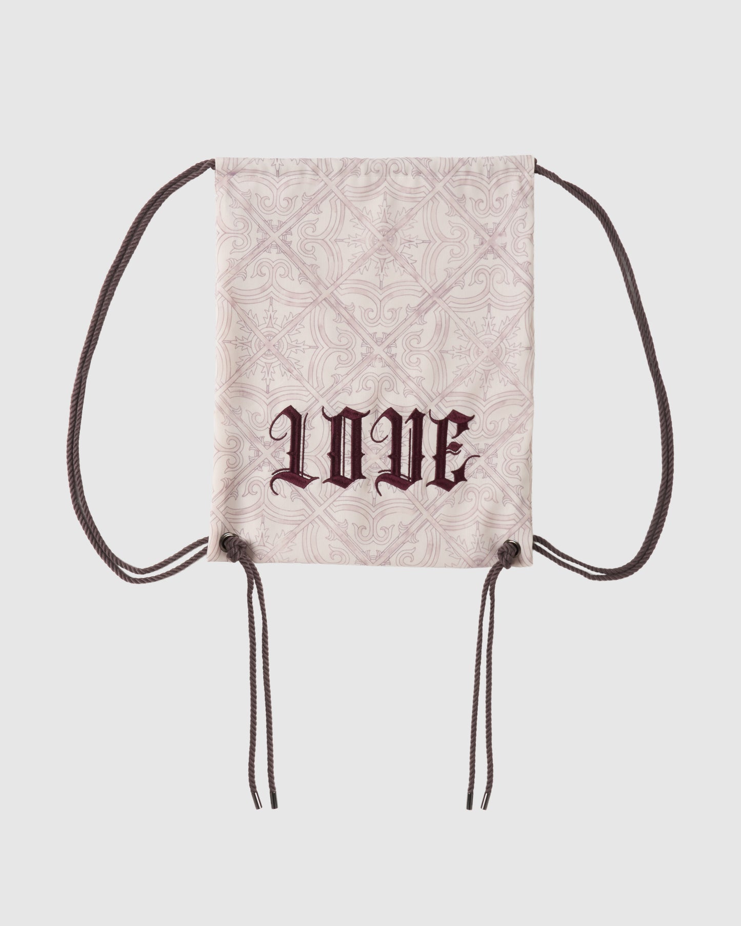 【New item】Pocelain tiles LOVE drawstring backpack【Delivery in March 2026】