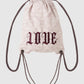 【New item】Pocelain tiles LOVE drawstring backpack【Delivery in March 2026】