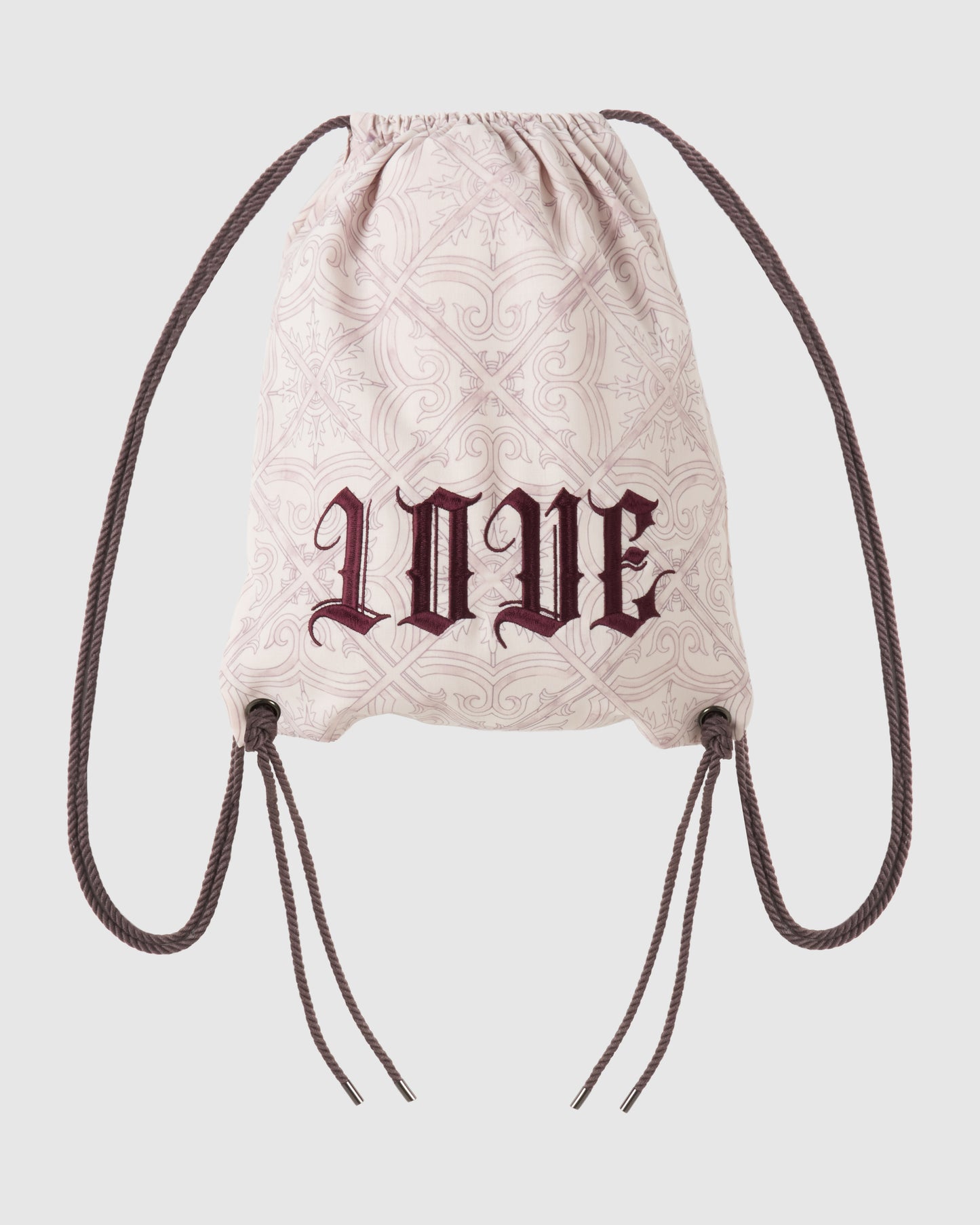 【New item】Pocelain tiles LOVE drawstring backpack【Delivery in March 2026】