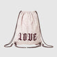 【New item】Pocelain tiles LOVE drawstring backpack【Delivery in March 2026】