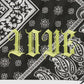 【New item】black bandana LOVE drawstring backpack【Delivery in March 2026】