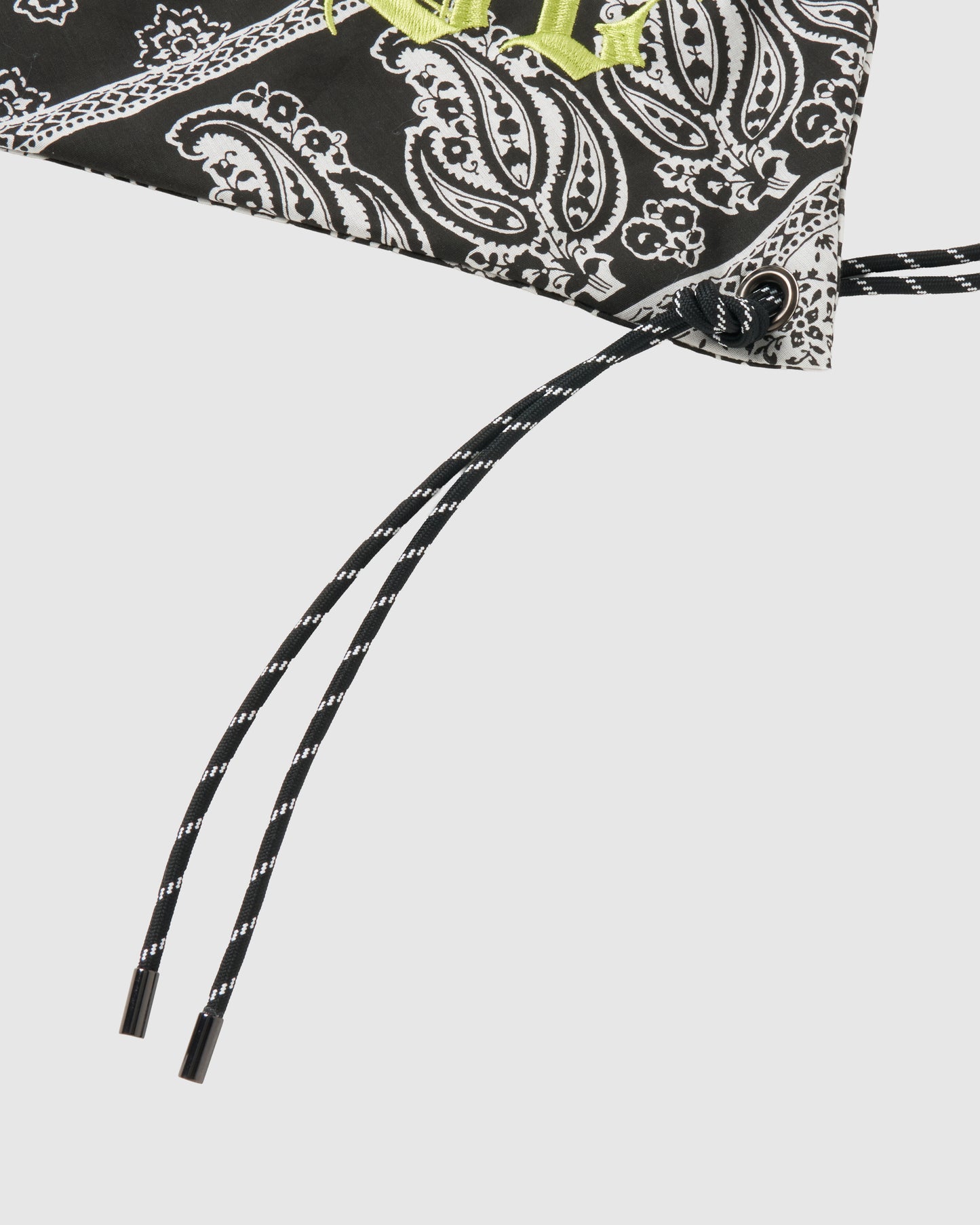 【New item】black bandana LOVE drawstring backpack【Delivery in March 2026】