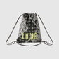 【New item】black bandana LOVE drawstring backpack【Delivery in March 2026】