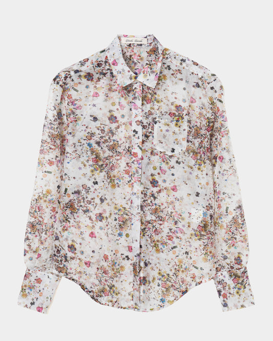 childhood spangle organzy shirt【stock】