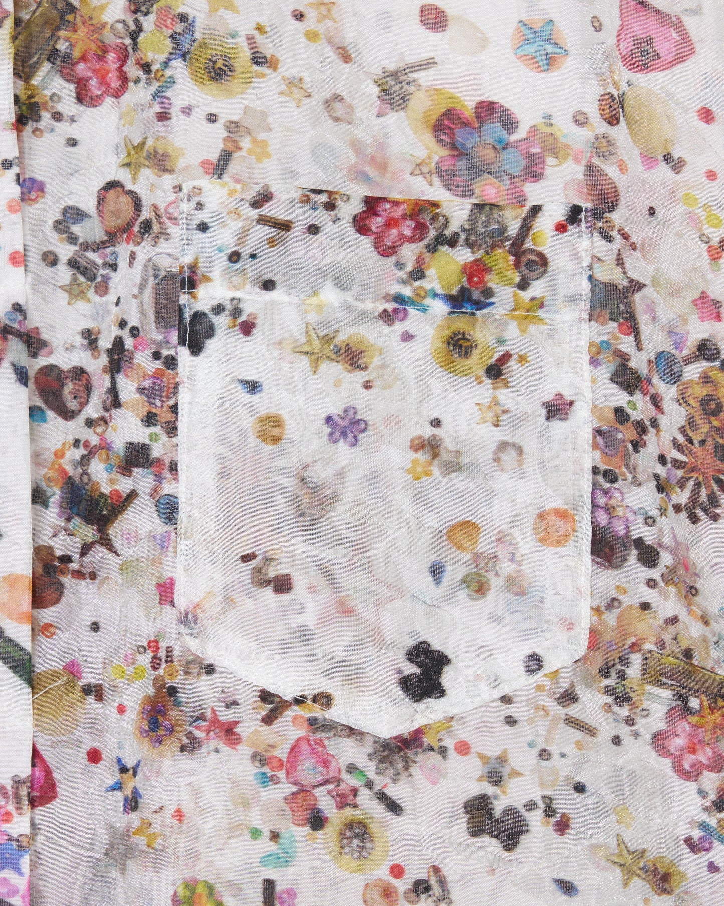 childhood spangle organzy shirt【stock】