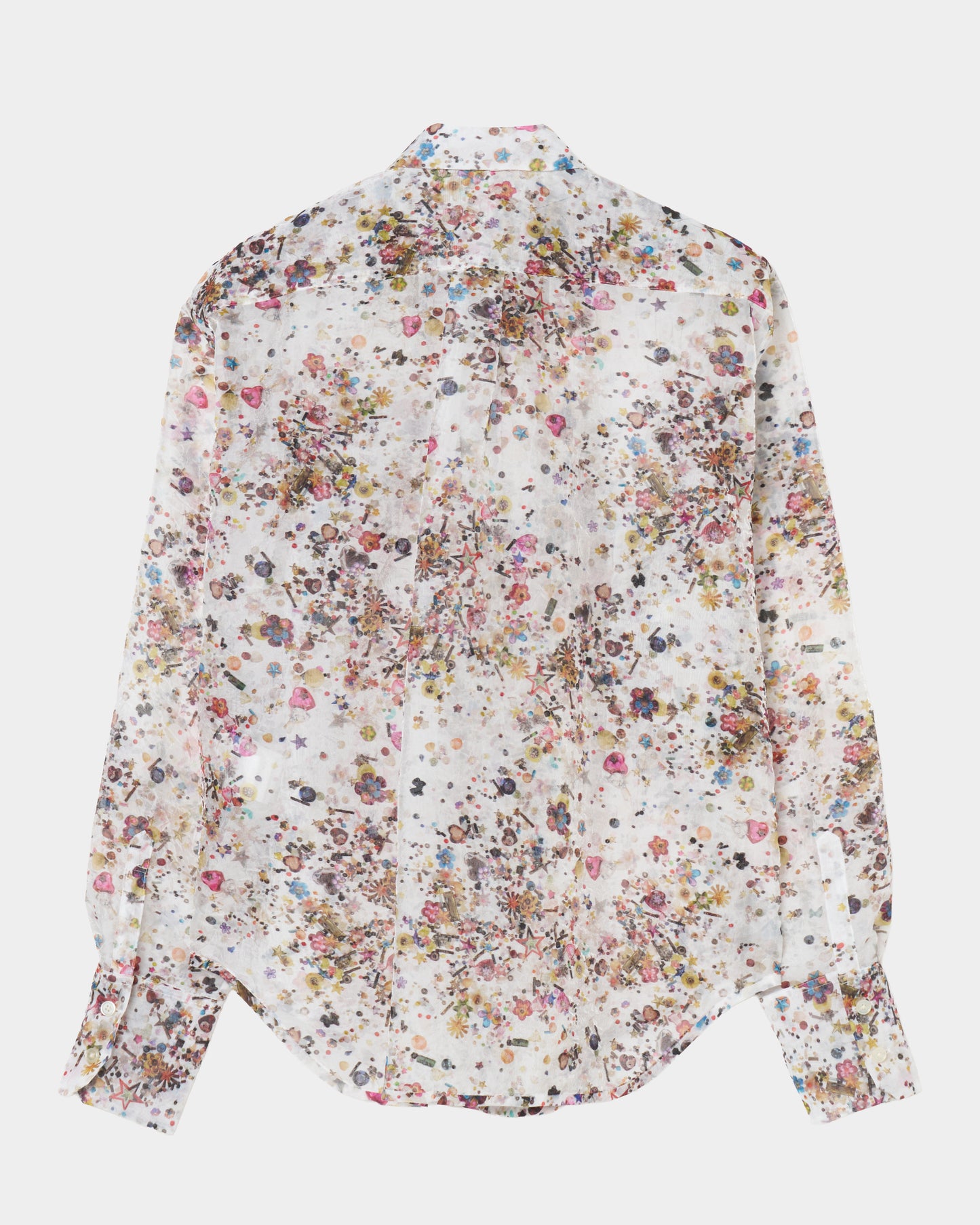 childhood spangle organzy shirt【stock】