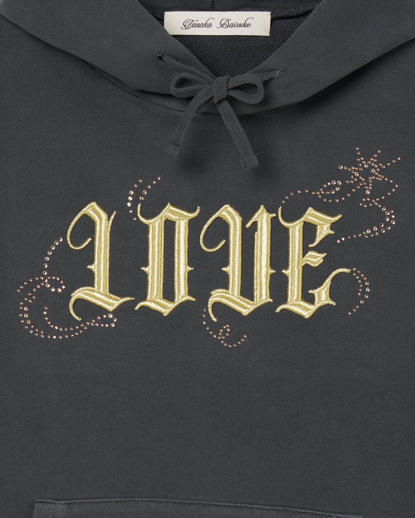 LOVE sparkle hoodie Black【Delivery in March 2026】