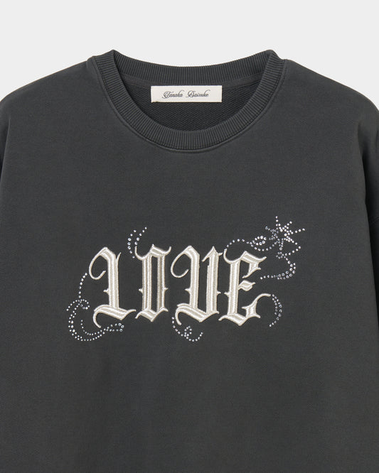 【New item】 LOVE sparkle pullover Black【Delivery in March 2026】