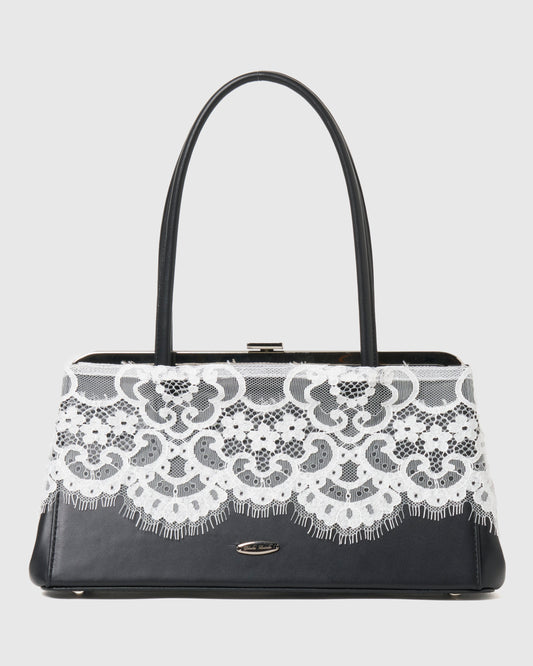 white lace veil leather handbag【Delivery in August 2026】