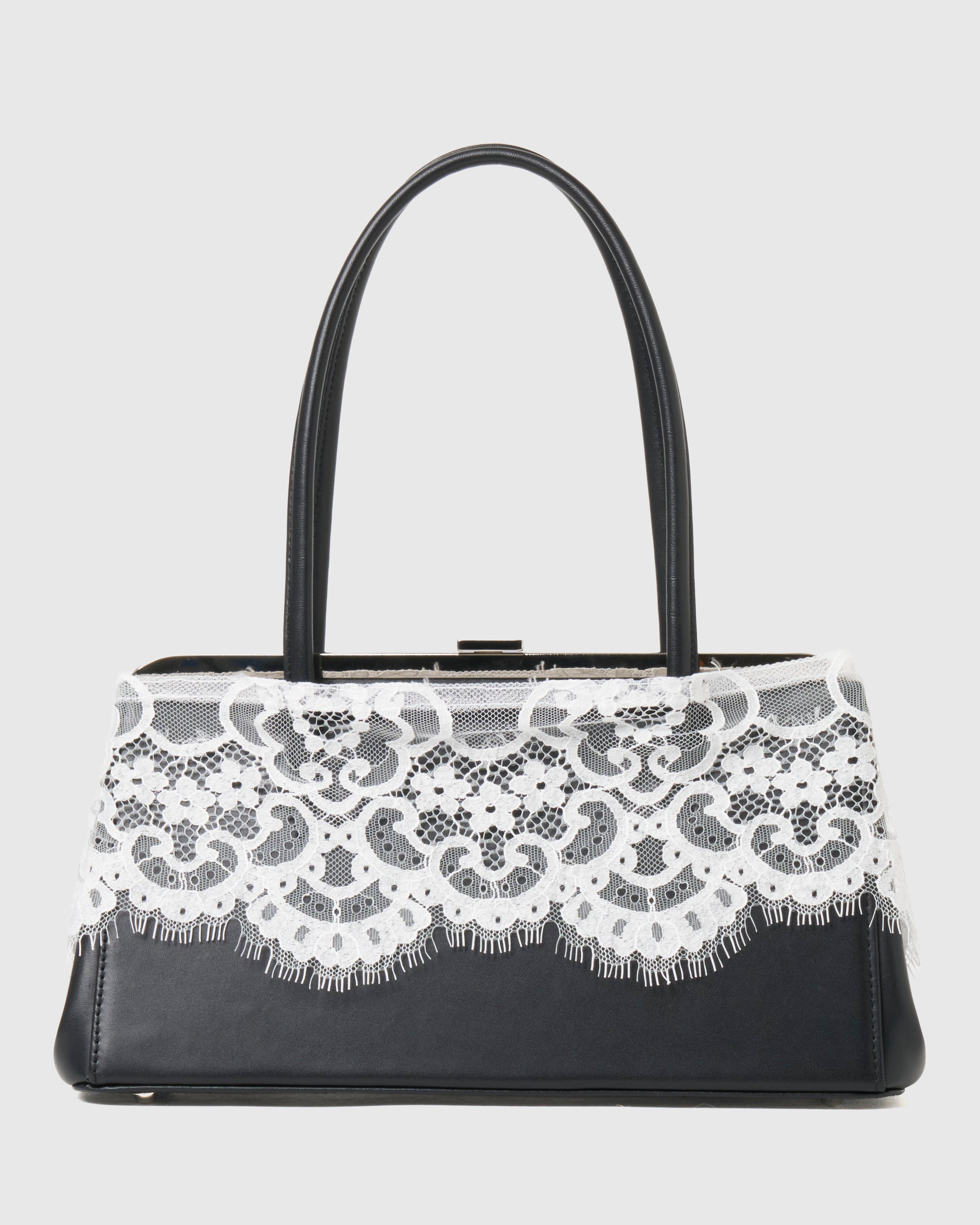 タナカダイスケ|バッグ|white lace veil leather handbag – tanakadaisuke