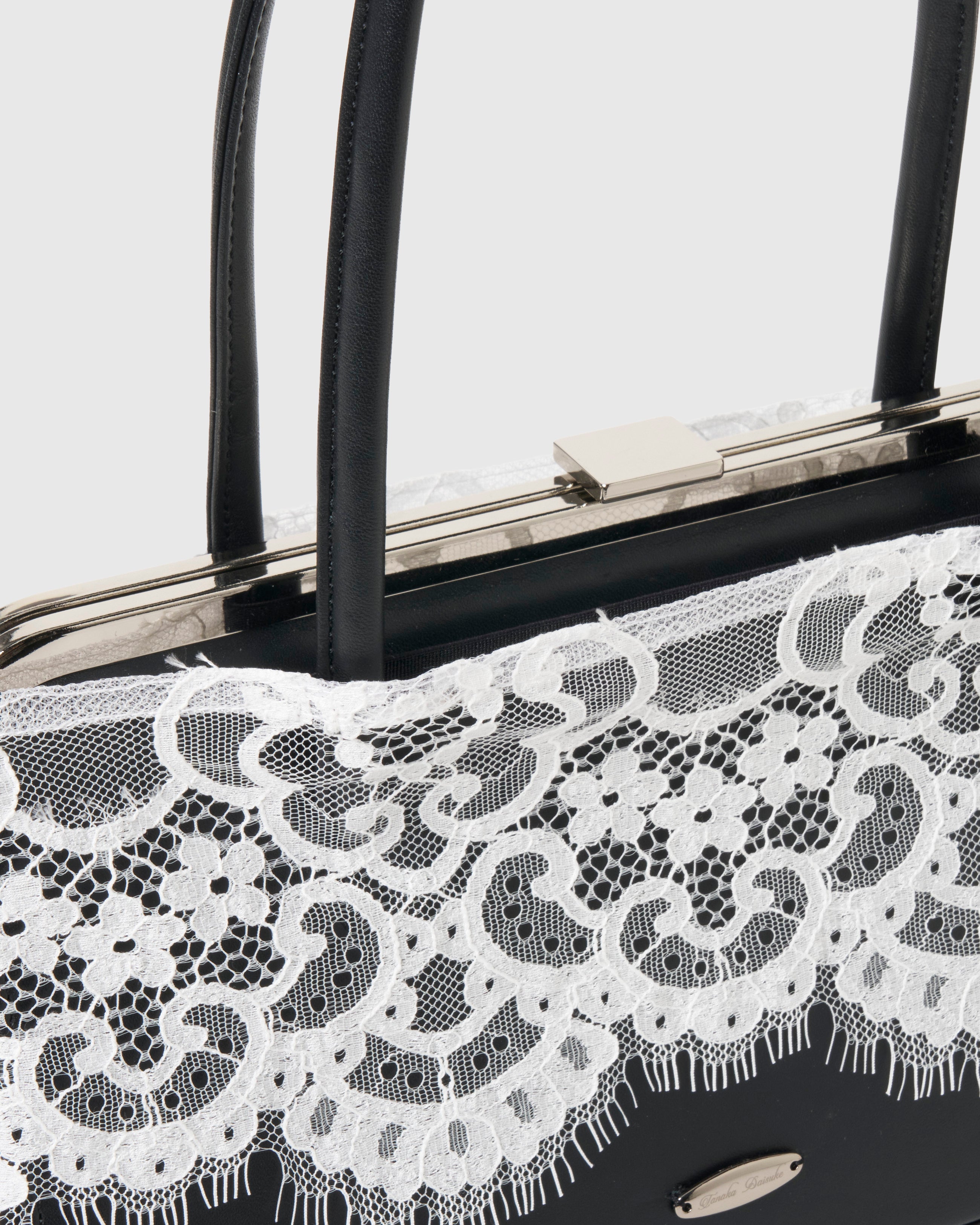 タナカダイスケ|バッグ|white lace veil leather handbag – tanakadaisuke