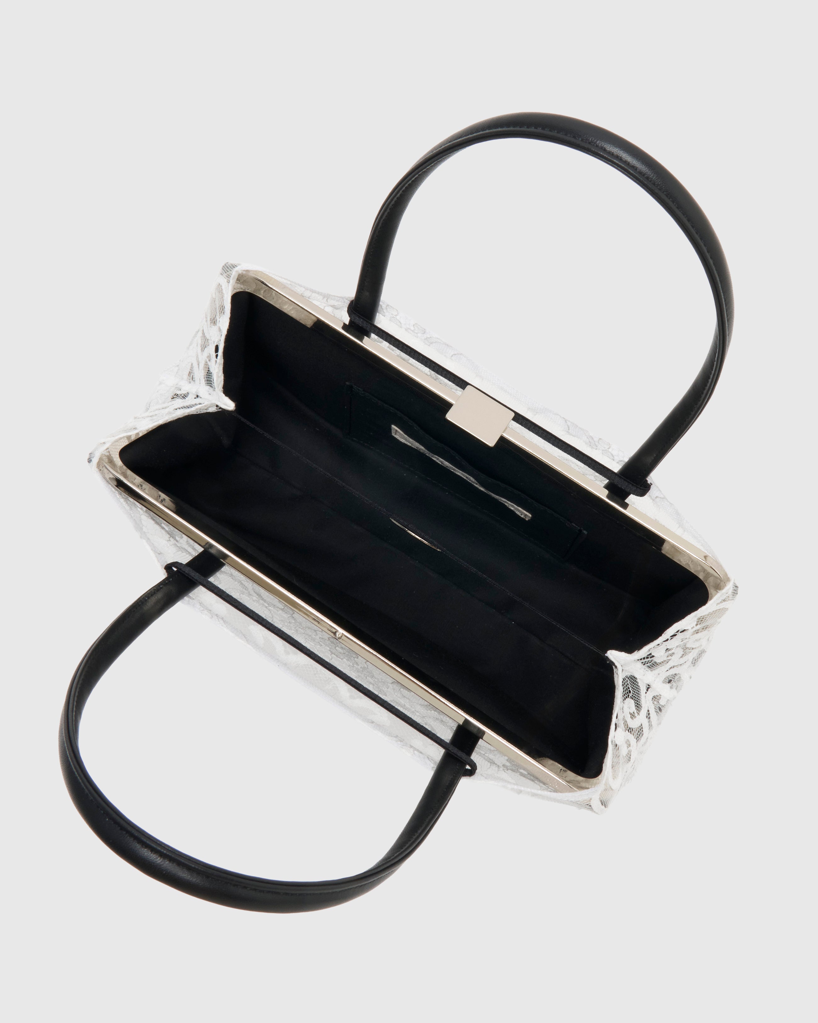 タナカダイスケ|バッグ|white lace veil leather handbag – tanakadaisuke
