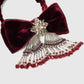 【New item】crystal bijou velvet bowtie red【Delivery in March 2026】