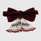 【New item】crystal bijou velvet bowtie red【Delivery in March 2026】