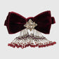 【New item】crystal bijou velvet bowtie red【Delivery in March 2026】