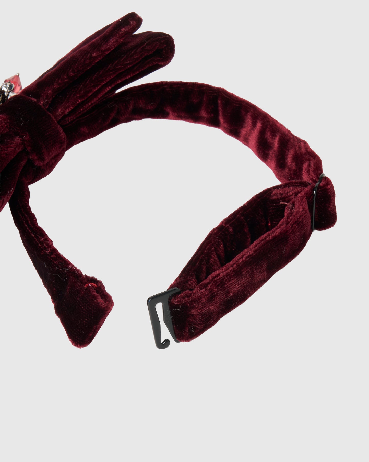 【New item】crystal bijou velvet bowtie red【Delivery in March 2026】